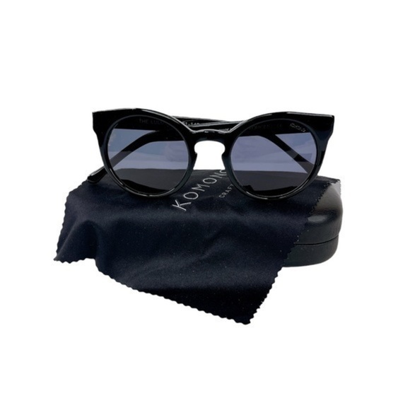 KOMONO lulu women's sunglasses NEW Lulu Glossy Black in case - Picture 3 of 12